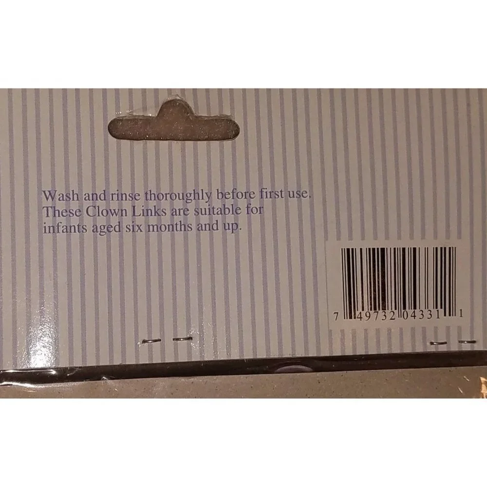 NEW Bebelle Clown Link Lot (6 Packs of 6 Links) Baby Toys Blue Yellow Green Pink
